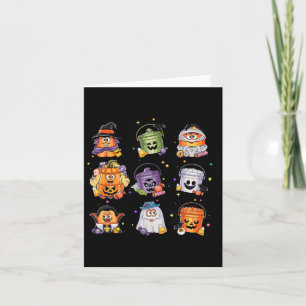 Carte Retro Nug-gets Bucket Drôle Halloween Éffrayant Se