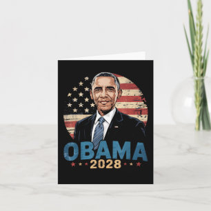 Carte Retro Obama Président Vintage 2028 Obama
