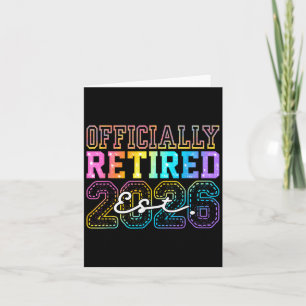 Carte Retro Officiellement Retraité 2026 Drôle Retraite 