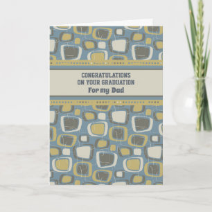 Carte Retro Papa Félicitations Diplôme