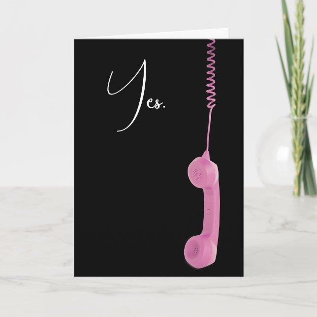 Carte Rétro Pink Téléphone Pour Obtenir Anniversaire (Devant)