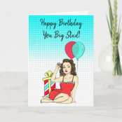 Carte Joyeux Anniversaire Pour Lui Sexy Pinup Retro Lady Zazzle Fr