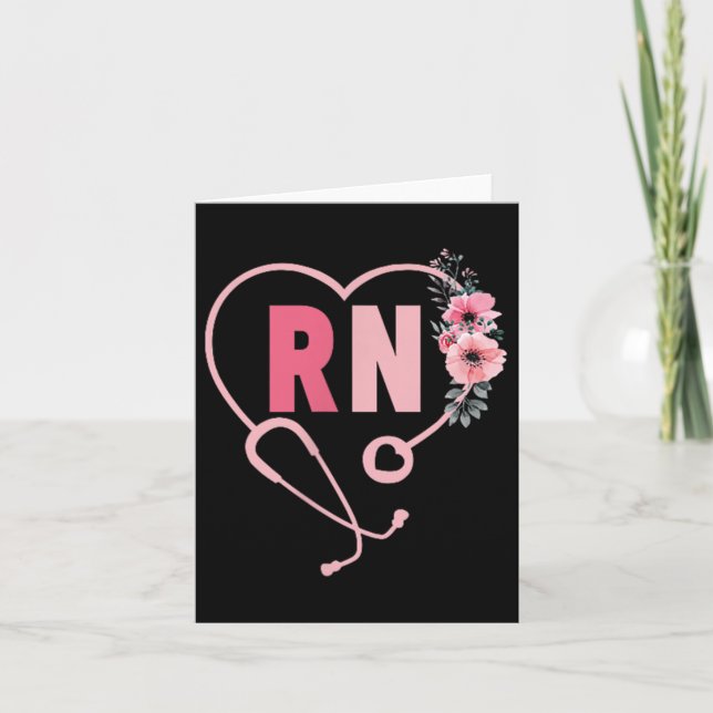 Carte Retro Pocket Rn Infirmière Femmes Filles Infirmièr (Devant)