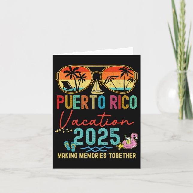 Carte Retro Porto Rico Vacances 2025 Souvenirs Correspon (Devant)
