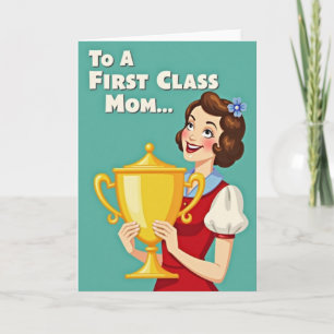 Carte Rétro pour une Mère de Première Classe
