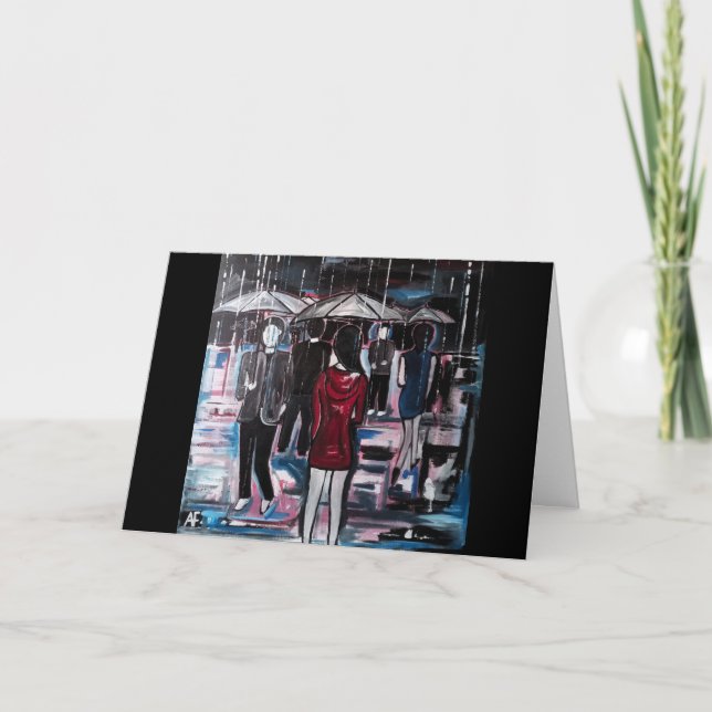 Carte Retro Rain Painting by Alfred Fox (Devant)