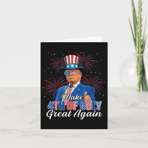Carte Retro Rendre 4 juillet grand à nouveau patriotique