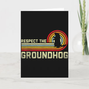 Carte Rétro Respect Le Groundhog Marmot Animal Terre