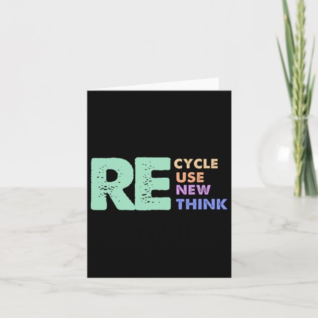 Carte Rétro Retro Remoe Mème Recycle Réutiliser Renouvel (Devant)