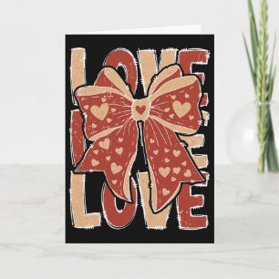 Carte Rétro Saint-Valentin Cœur d'amour Coquette Arc Fem