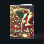 Carte Retro Santa Noël Martini Vert des années 50<br><div class="desc">Bienvenue dans mon monde de fantasy Mid Century ! Les créations de cette boutique sont nées en grandissant dans une maison Mid Century avec des parents amateurs de Martini. Sortez les cocktails. Fusionner le fait avec la fantasy dans le Mid Century Moderne, Jazz, Rétro Futuriste, Atomique et les créations de...</div>