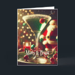Carte Retro Santa Noël Martini Vert des années 50<br><div class="desc">Bienvenue dans mon monde de fantasy Mid Century ! Les créations de cette boutique sont nées en grandissant dans une maison Mid Century avec des parents amateurs de Martini. Sortez les cocktails. Fusionner le fait avec la fantasy dans le Mid Century Moderne, Jazz, Rétro Futuriste, Atomique et les créations de...</div>