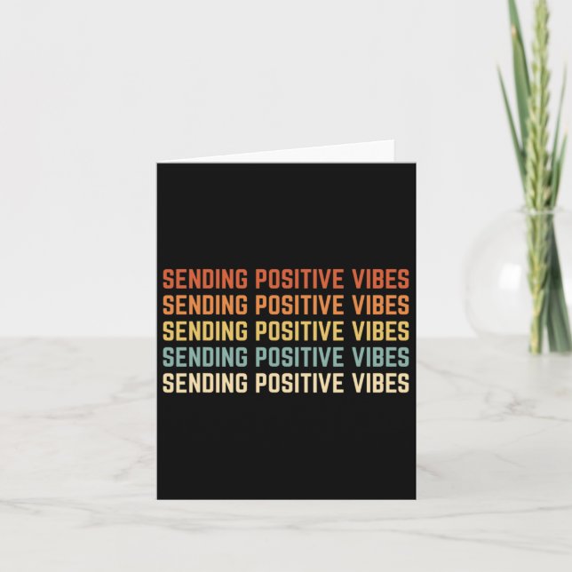 Carte Rétro Sening Positif Vibes (Devant)