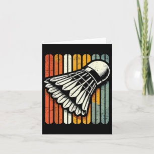 Carte Retro Shuttle Joueur Badminton