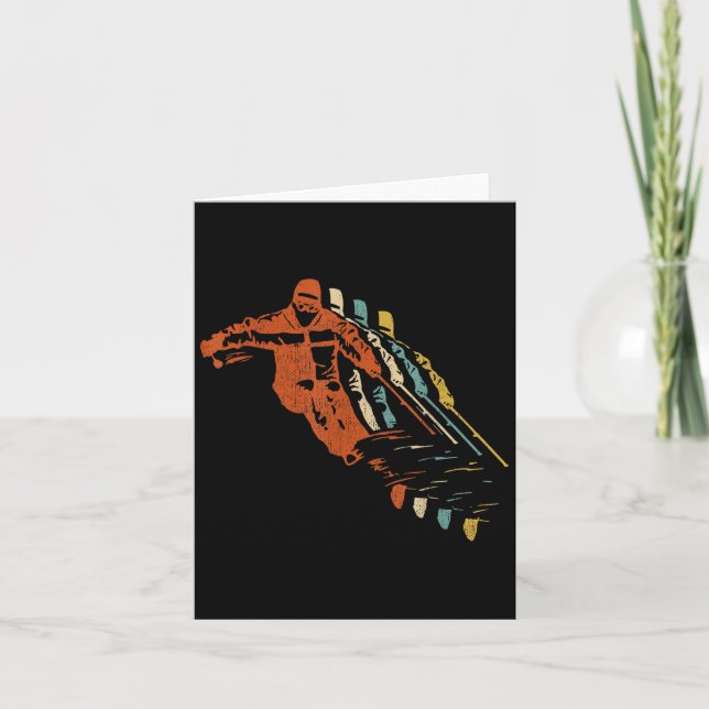 Carte Retro Ski Vintage 80s 90s Ski (Devant)
