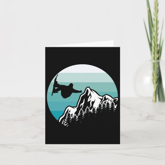 Carte Retro Snowboard Downhill Snowboard Snowboard Gi (Devant)