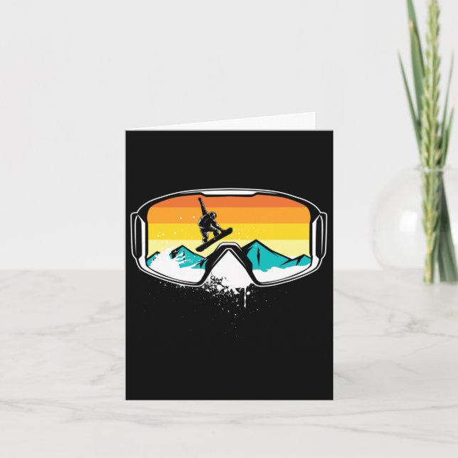 Carte Retro Snowboard Snowboard Snowboard Freestyle (Devant)