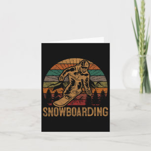Carte Retro Snowboard Sunset Snowboard Winter Snowboa