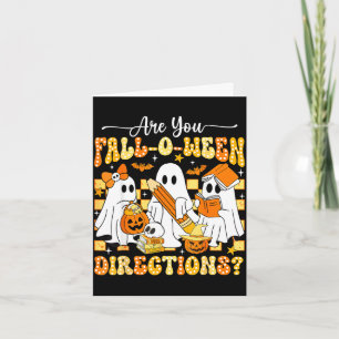 Carte Rétro sont automne ô ween directions professeur ha
