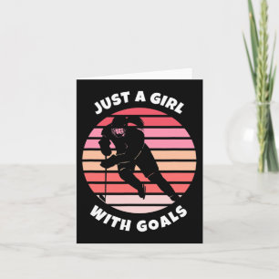 Carte Retro Sun Juste Une Fille Avec Buts Hockey Cadeaux