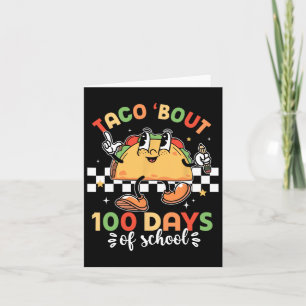 Carte Retro Super 100e jour enseignant Taco Bout 100 jou