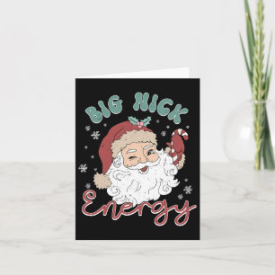 Carte Retro Super Big Nick Père Noël Energy Fun Noël X