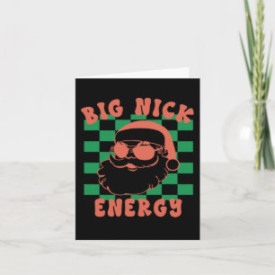 Carte Retro Super Big Nick Père Noël Energy Noël Noël No