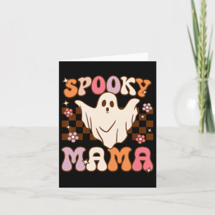 Carte Retro Super Halloween Fantôme Éffrayant Mama costu