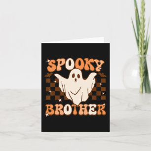 Carte Retro Super Halloween Ghost Éffrayant Brother Cost
