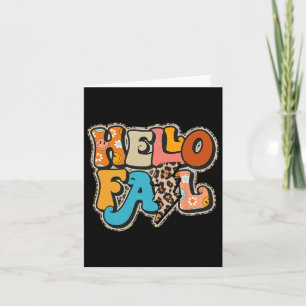 Carte Retro Super Hello Automne Vibes d'automne Thanksgi