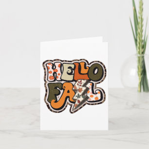 Carte Retro Super Hello Automne Vibes Lightning Bol