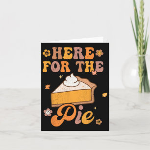 Carte Retro Super Ici Pour Le Citrouille De Pie Thanksgi