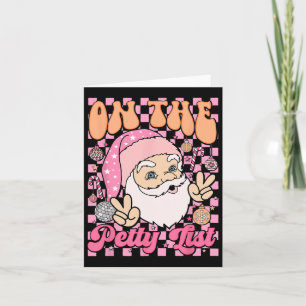 Carte Retro Sur La Petite Liste Fun Famille Noël Père No