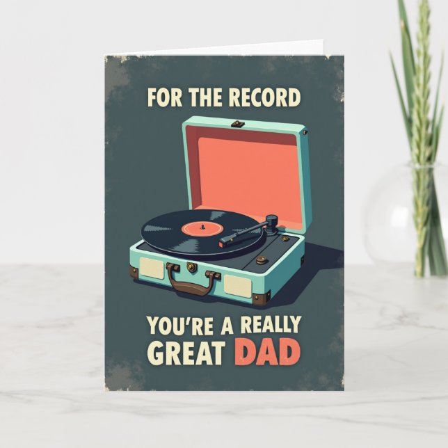 Carte Rétro T'es Super Papa (Devant)