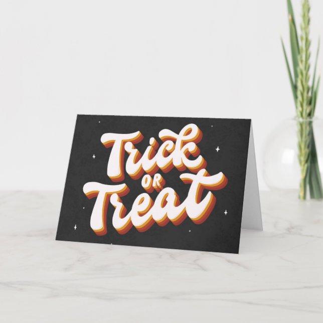 Carte Retro Trick or Treat (Devant)