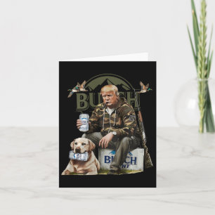 Carte Retro Trump Chasse Au Cerf Drôle Boire De La Bière