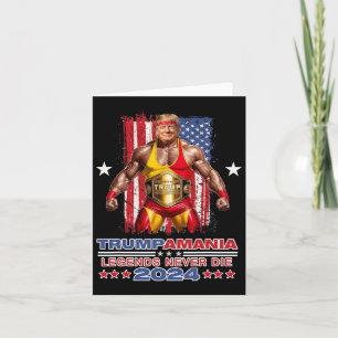 Carte Retro Trump Funny Lutte Mème Trumpamania 2024