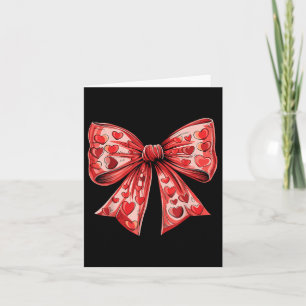 Carte Retro Valentines Day Coeur Coquette Bow Femmes Enf