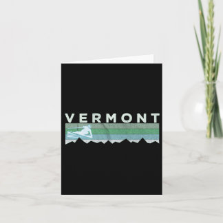 Carte Retro Vermont Déshabilisé Long Sleeve Ski