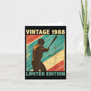 Carte Retro Vintage 1988 Baseball Lover Limited Edition