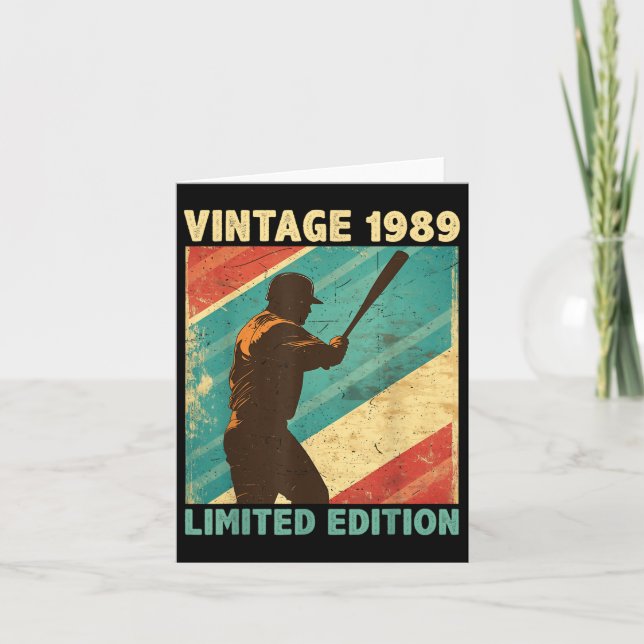 Carte Retro Vintage 1989 Baseball Lover Limited Edition (Devant)
