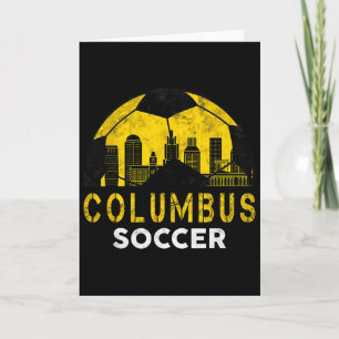 Carte Rétro Vintage Columbus Ville Football Footbyll Spo