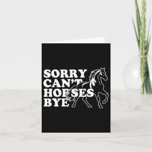 Carte Rétro Vintage Funny Cheval Chemise Désolé Cheval C