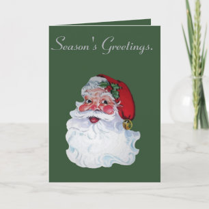 Carte Rétro Vintage Joyeux Père Noël Noël