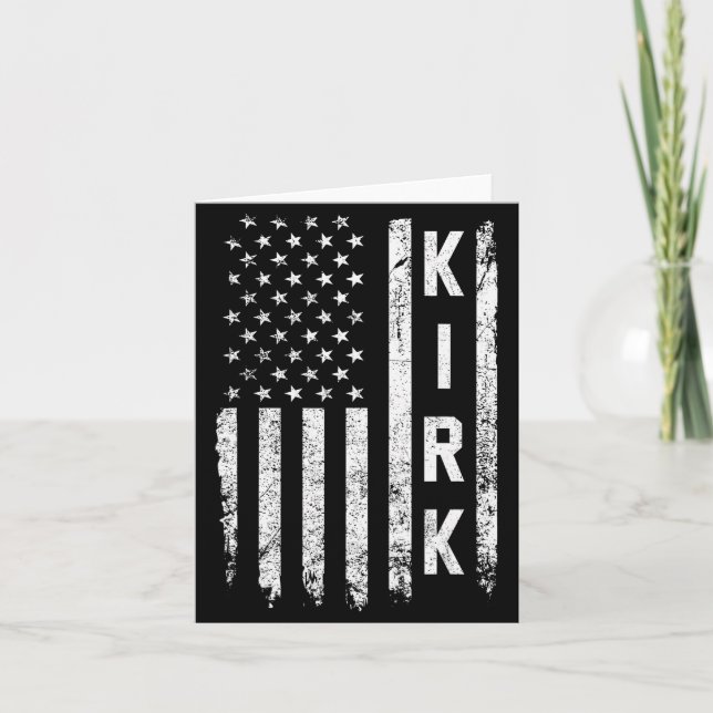 Carte Retro Vintage Kirk Us Flag  (Devant)