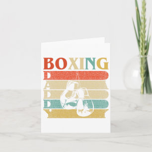 Carte Retro Vintage Papa Boxe Gants Drôle Papa Cadeau