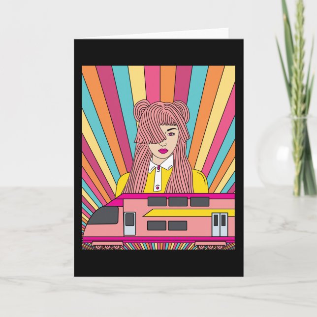 Carte Retro Vintage Railroad (Devant)