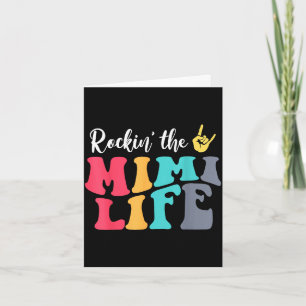 Carte Rétro vintage rockin 'la vie de mimi anniversaire