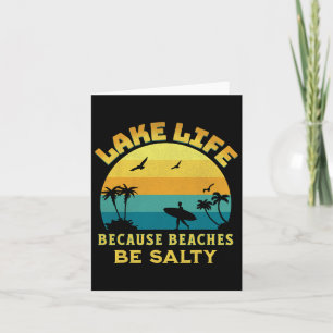 Carte Retro Vintage Sunset Lake Life Parce Que Les Plage