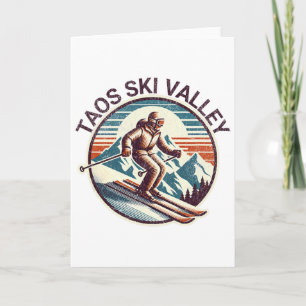 Carte Retro Vintage Taos Ski Valley Nouveau-Mexique Ski 
